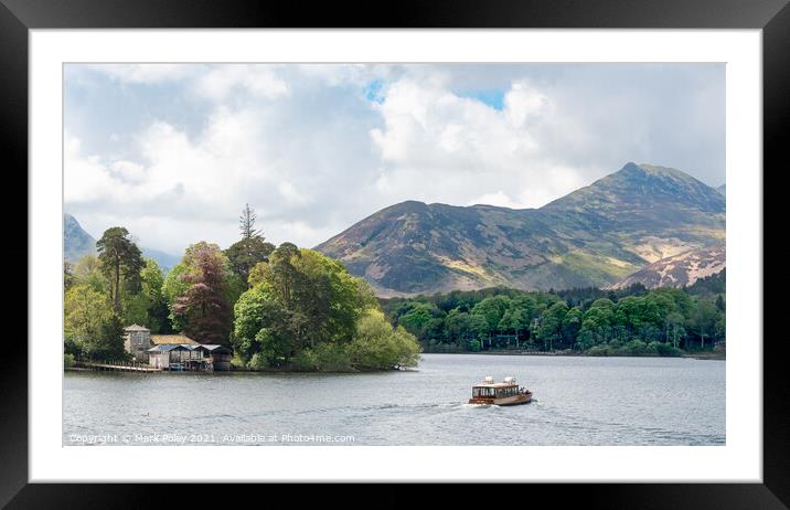 Cruising Past Derwent Isle towards Cat Bells Framed Mounted Print by Mark Poley