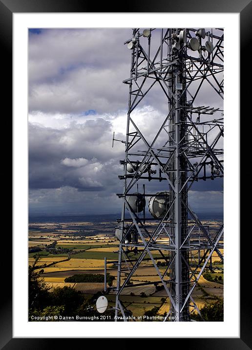 The Wrekin Communications Tower Framed Mounted Print by Darren Burroughs
