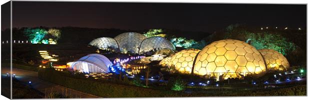 Eden project at night Canvas Print by Nigel Hatton