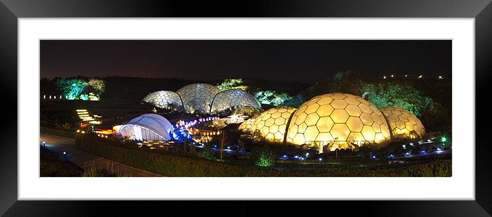 Eden project at night Framed Mounted Print by Nigel Hatton