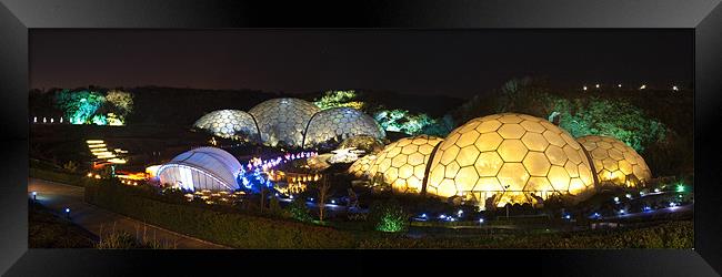 Eden project at night Framed Print by Nigel Hatton