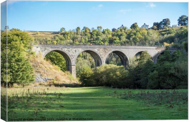 The Monsal Dale Viaduct, Derbyshire Canvas Print by Keith Douglas