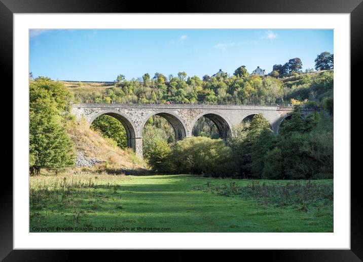 The Monsal Dale Viaduct, Derbyshire Framed Mounted Print by Keith Douglas
