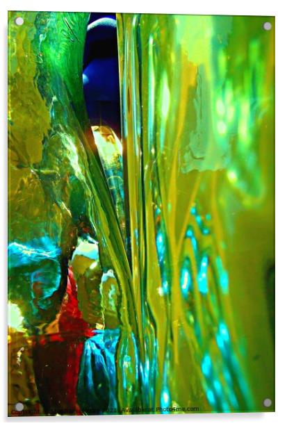 Green Abstract Acrylic by Stephanie Moore