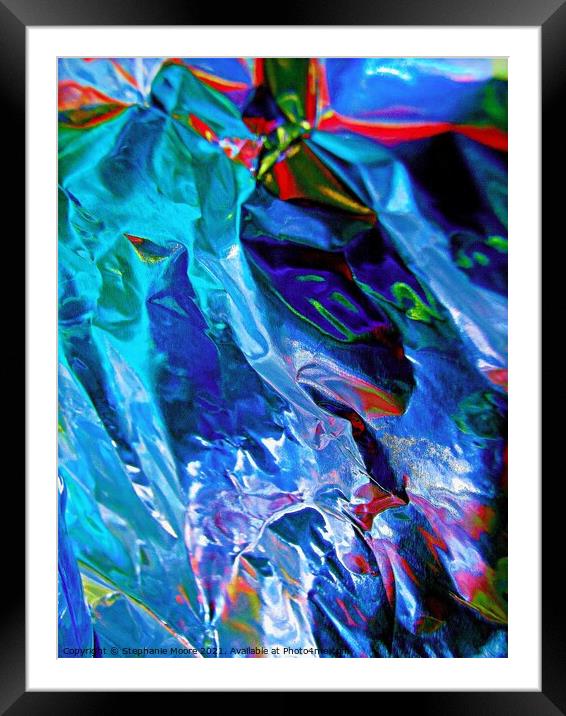 Abstract in Blue Framed Mounted Print by Stephanie Moore