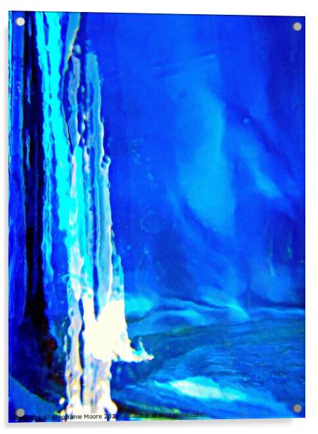 Abstract blue photograph Acrylic by Stephanie Moore