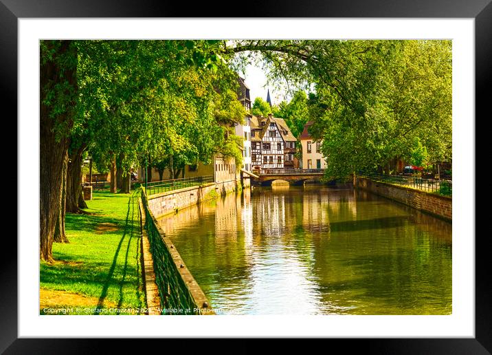Strasbourg, canal in Petite France. Alsace Framed Mounted Print by Stefano Orazzini