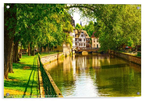 Strasbourg, canal in Petite France. Alsace Acrylic by Stefano Orazzini