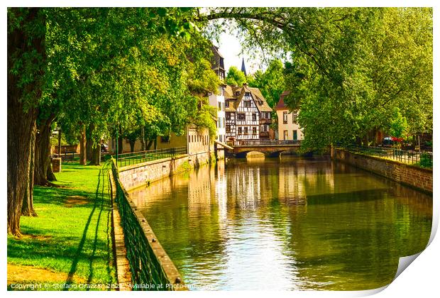 Strasbourg, canal in Petite France. Alsace Print by Stefano Orazzini
