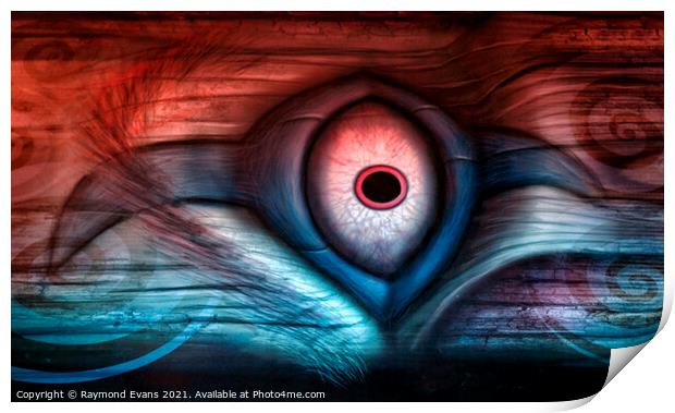 Abstract eye Print by Raymond Evans