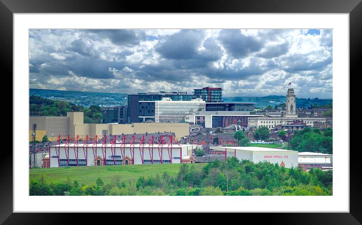 Panorama Of Barnsley  Framed Mounted Print by Alison Chambers