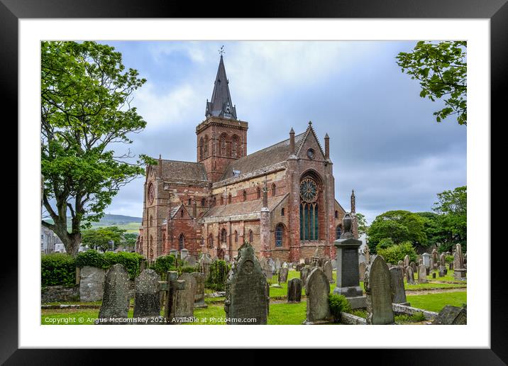 St Magnus Cathedral and Burial Ground, Kirkwall Framed Mounted Print by Angus McComiskey