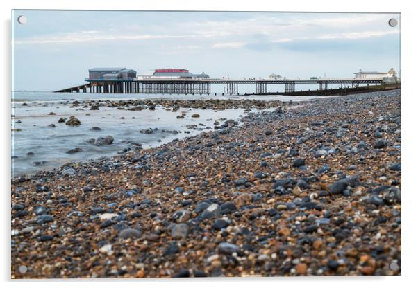 Cromer Pier seen over the shingle beach Acrylic by Jason Wells