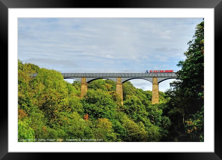 Pontcysyllte Aqueduct View LLangollen  Framed Mounted Print by Diana Mower