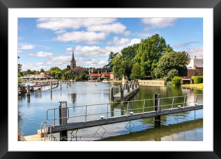 The River Thames in Marlow,  Framed Mounted Print by Kevin Hellon