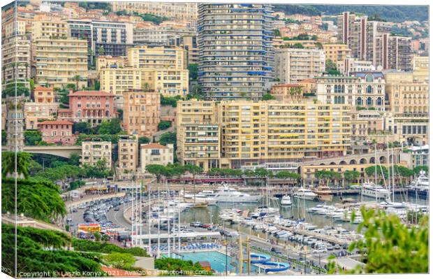 View from Monaco-Ville Canvas Print by Laszlo Konya