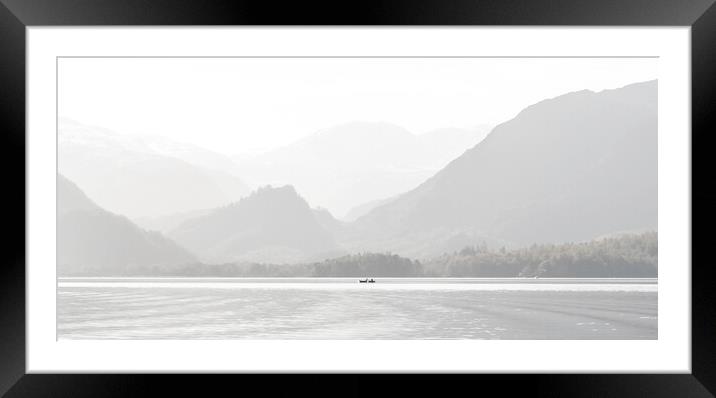 Derwent Water, looking towards Castle Crag, Cumbria Framed Mounted Print by Andrew Sharpe