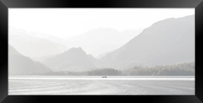 Derwent Water, looking towards Castle Crag, Cumbria Framed Print by Andrew Sharpe