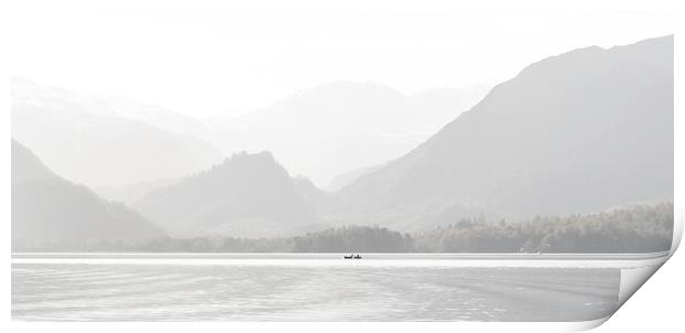 Derwent Water, looking towards Castle Crag, Cumbria Print by Andrew Sharpe