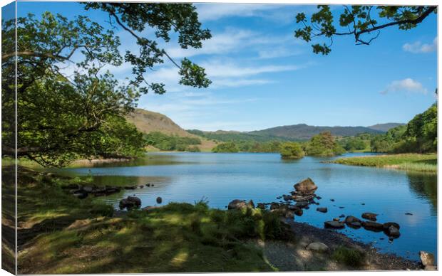 Rydal Water Canvas Print by Andrew Sharpe