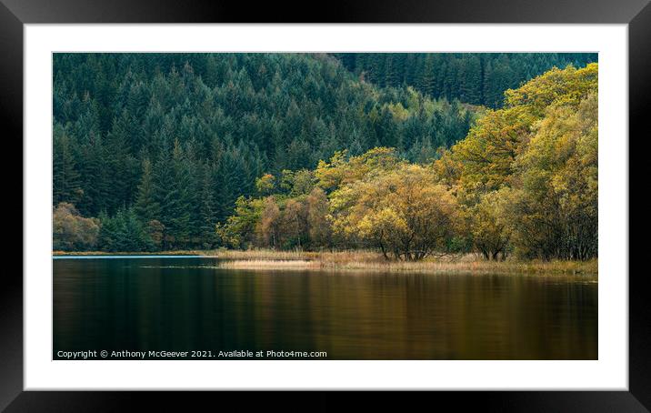 Autumn Loch  Framed Mounted Print by Anthony McGeever