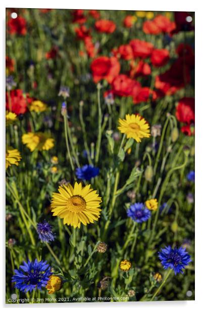 Wildflowers Acrylic by Jim Monk