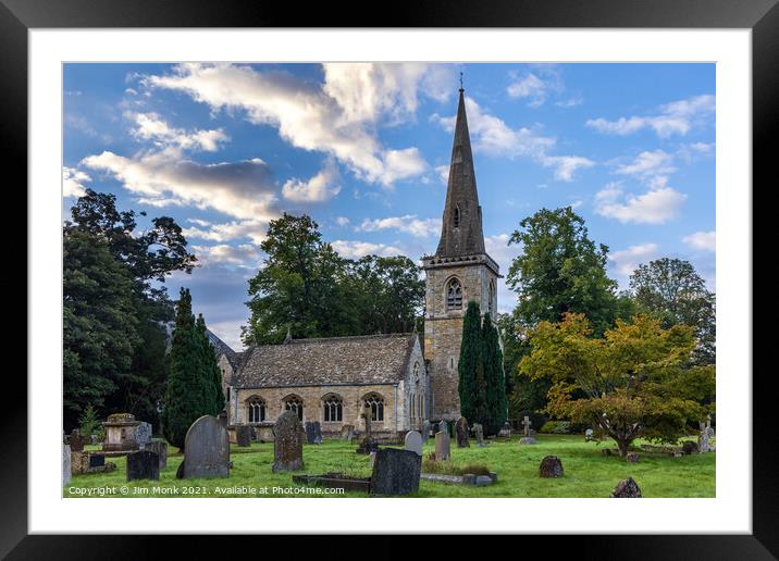 Parish Church of Saint Mary,  Lower Slaughter Framed Mounted Print by Jim Monk