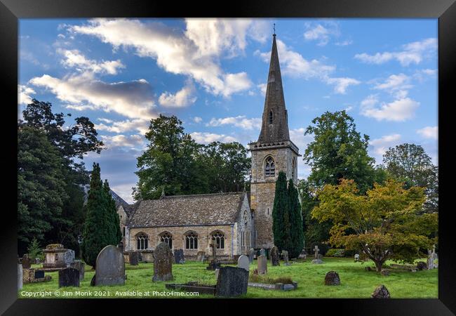 Parish Church of Saint Mary,  Lower Slaughter Framed Print by Jim Monk