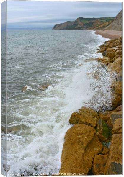 View from West Bay Dorset Canvas Print by Philip Gough