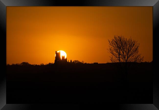 Sunrise over Ely Cathedral  Framed Print by Tom Sharpe