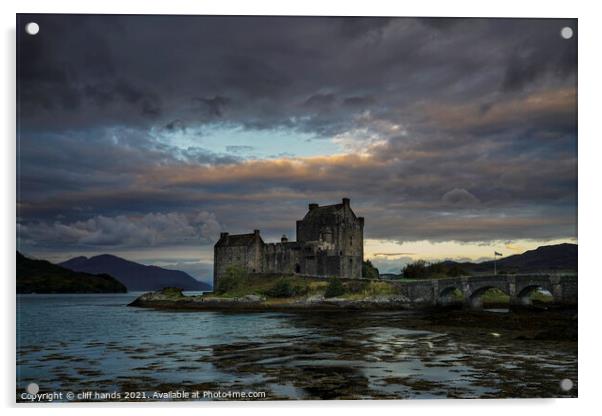 Eilean Donan Castle at sunrise, Highlands, Scotlan Acrylic by Scotland's Scenery