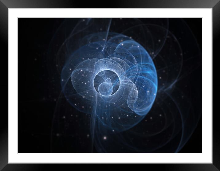 Dark fractal cell Framed Mounted Print by David Wall
