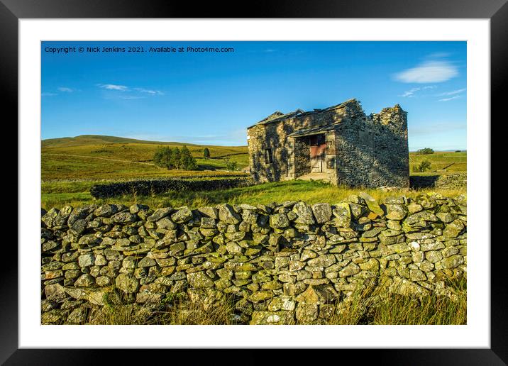 Abandoned Dales Barn Artlegarth Cumbria Framed Mounted Print by Nick Jenkins