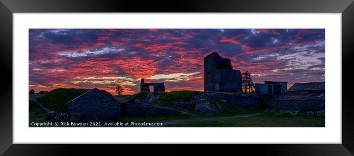 Magpie Mine Sunrise Framed Mounted Print by Rick Bowden