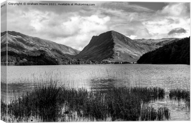 Fleetwith Pike monochrome Canvas Print by Graham Moore