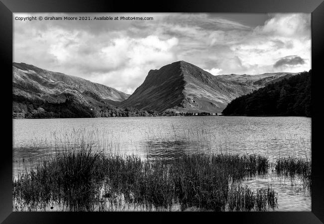 Fleetwith Pike monochrome Framed Print by Graham Moore
