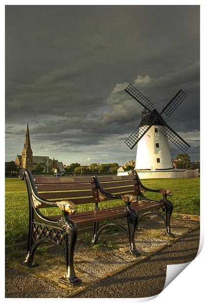 Stormy Skies At Lytham Print by Jason Connolly