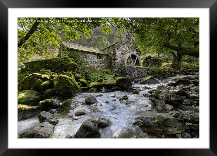 Borrowdale Mill hor Framed Mounted Print by Graham Moore