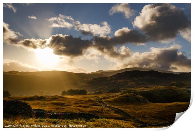 Lake District Sunshine Print by Nigel Wilkins