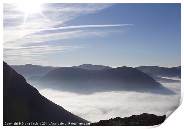 Buttermere Cloud Inversion Print by DEE- Diana Cosford