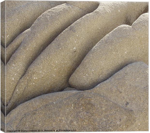Coastal Rocks of Greek Island Canvas Print by DEE- Diana Cosford