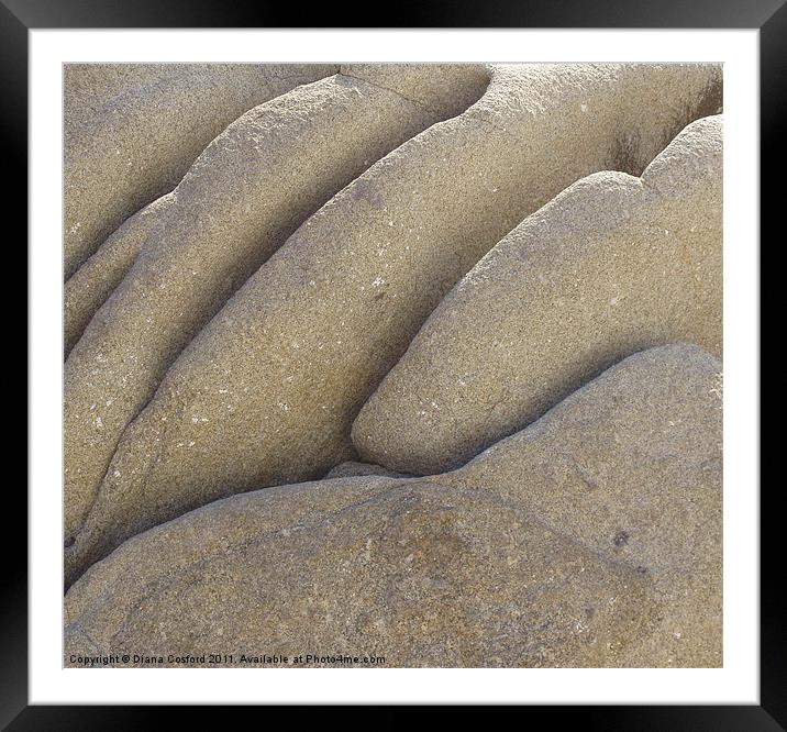 Coastal Rocks of Greek Island Framed Mounted Print by DEE- Diana Cosford