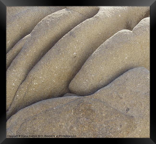 Coastal Rocks of Greek Island Framed Print by DEE- Diana Cosford