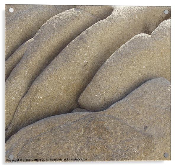 Coastal Rocks of Greek Island Acrylic by DEE- Diana Cosford
