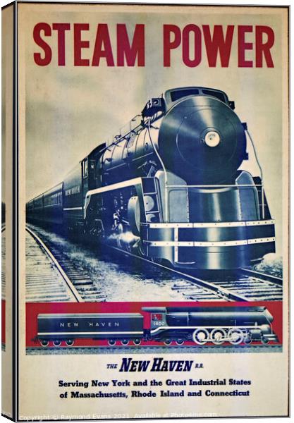 New Haven train poster Canvas Print by Raymond Evans