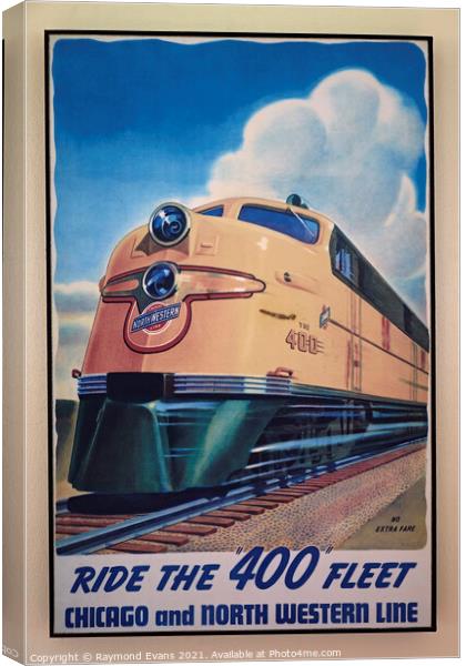 400 train poster Canvas Print by Raymond Evans