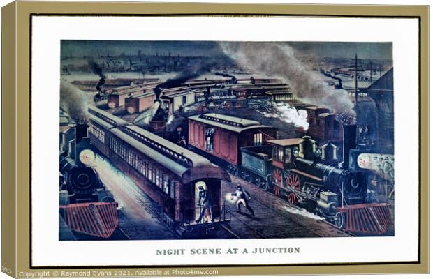 Train Junction Canvas Print by Raymond Evans