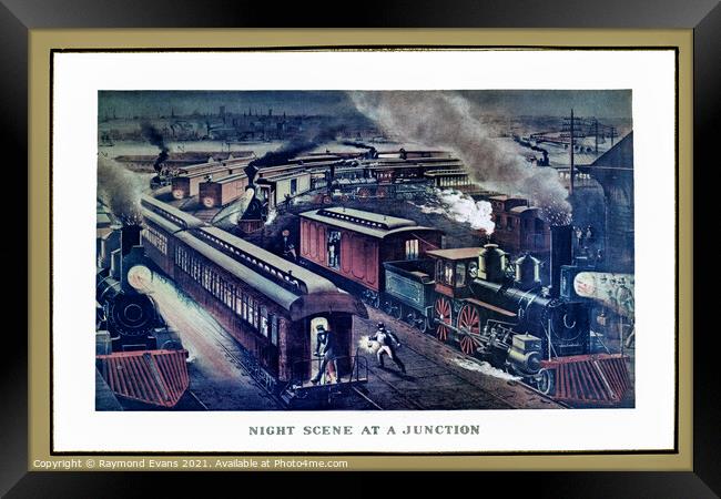Train Junction Framed Print by Raymond Evans