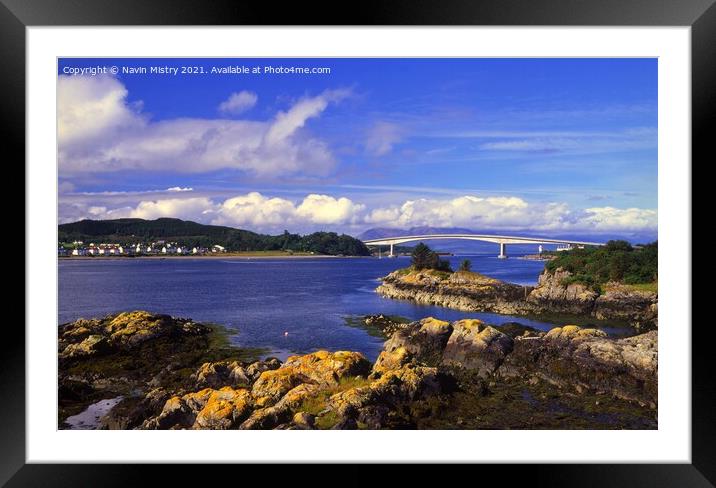 The Skye Bridge, Kyle of Lochalsh Scotland Framed Mounted Print by Navin Mistry