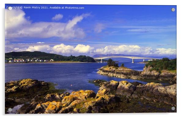 The Skye Bridge, Kyle of Lochalsh Scotland Acrylic by Navin Mistry